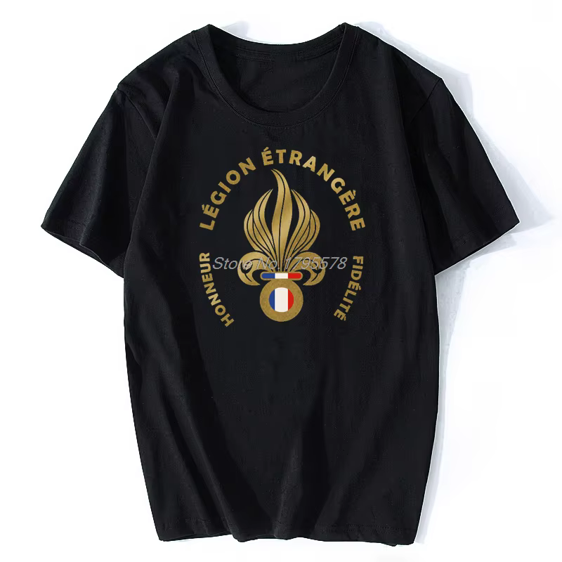 T-Shirt en Coton avec Logo du Régiment des Étrangères Françaises pour Homme