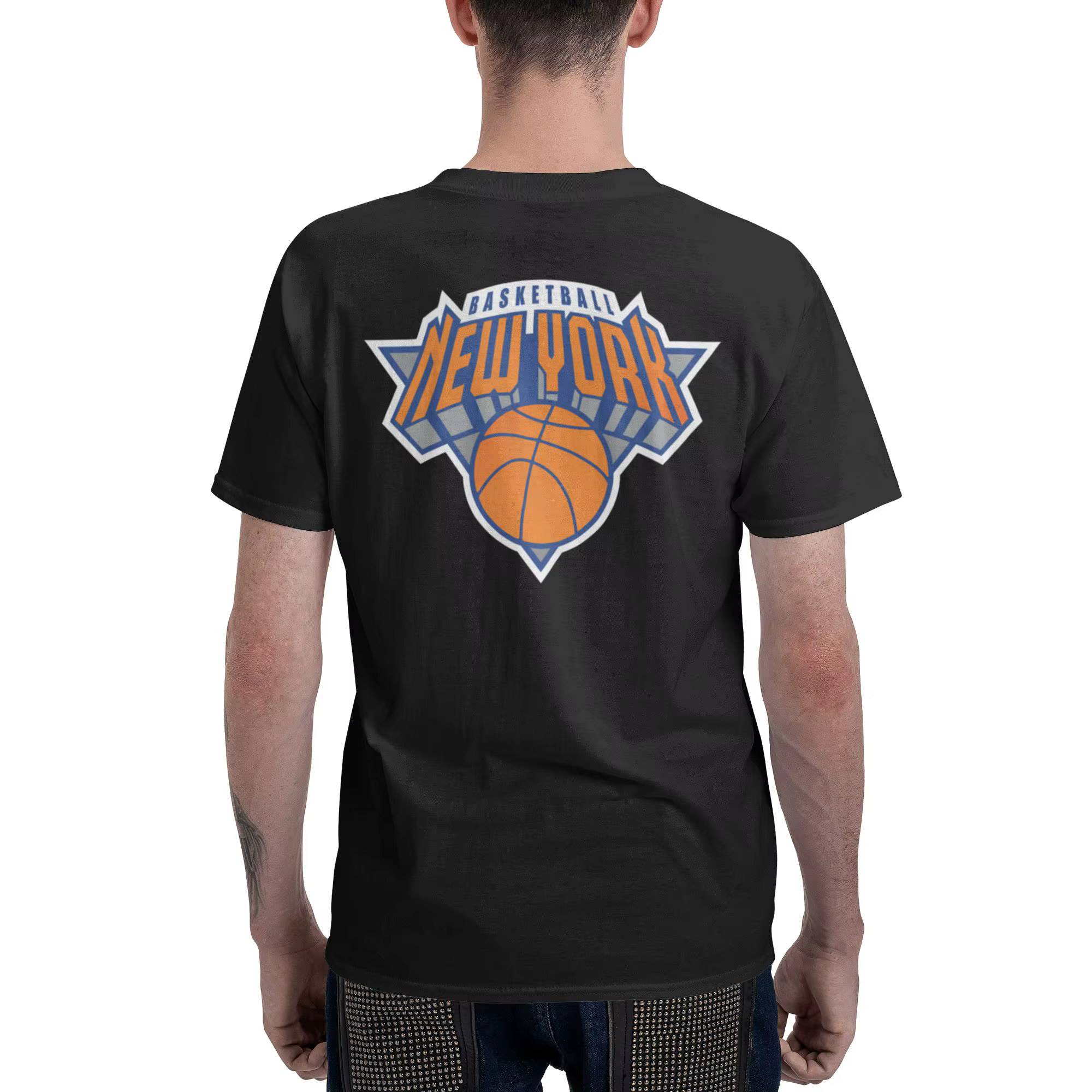 T-shirt de basket-ball New York 100% coton pour homme