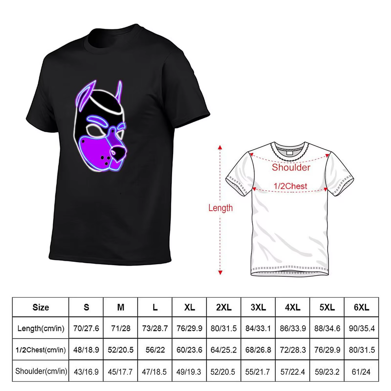 T-shirt Pup violet pour hommes