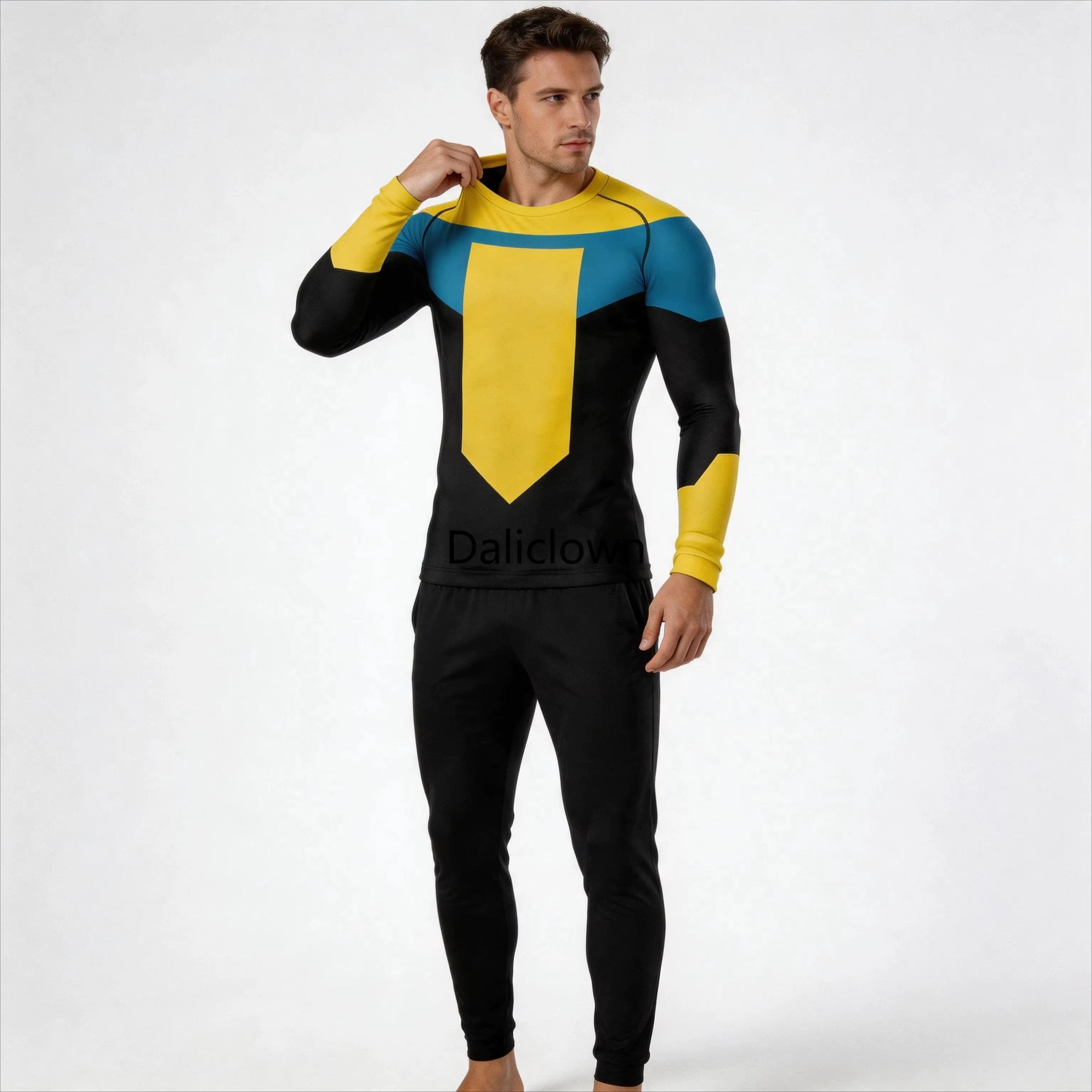 T-shirt Rash Guard Cosplay Invincible à manches courtes