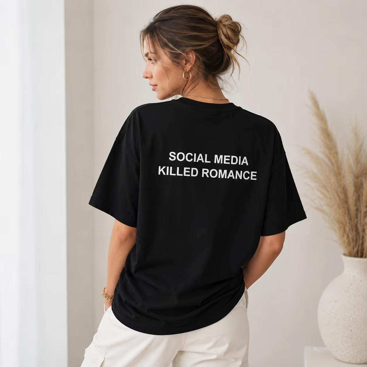 T-shirt estival 2026 Social Media Killed Romance pour hommes et femmes