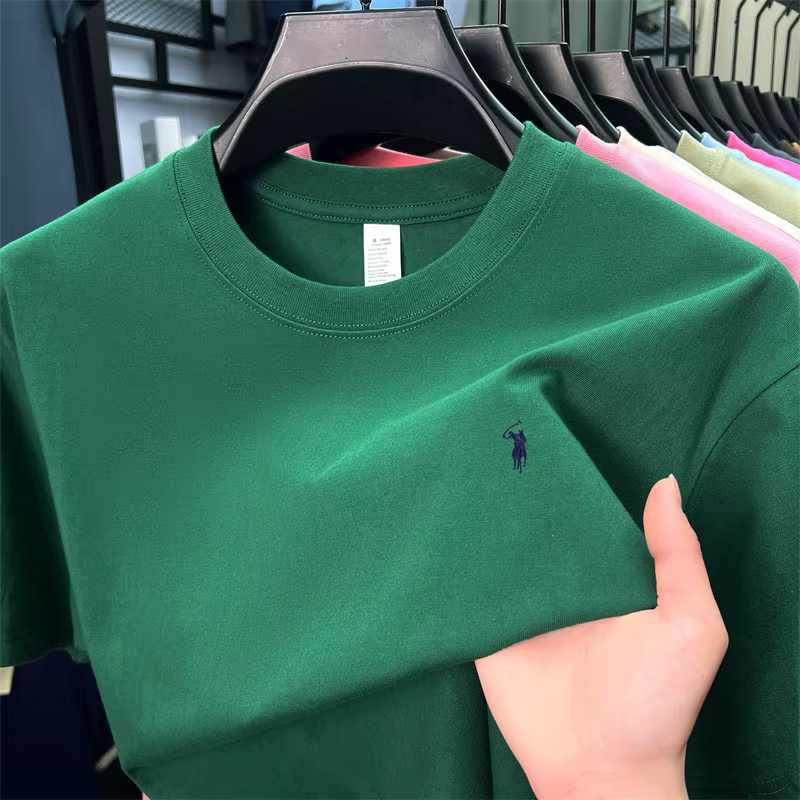 100% coton hommes à manches courtes T-shirt marque de mode Paul Pony broderie été nouveau haut de gamme confortable