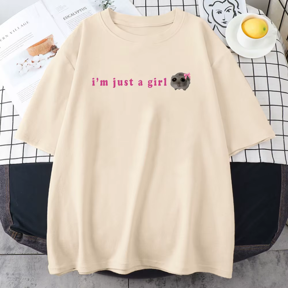 T-shirt en coton avec imprimé graphique de dessin animé pour femme et fille
