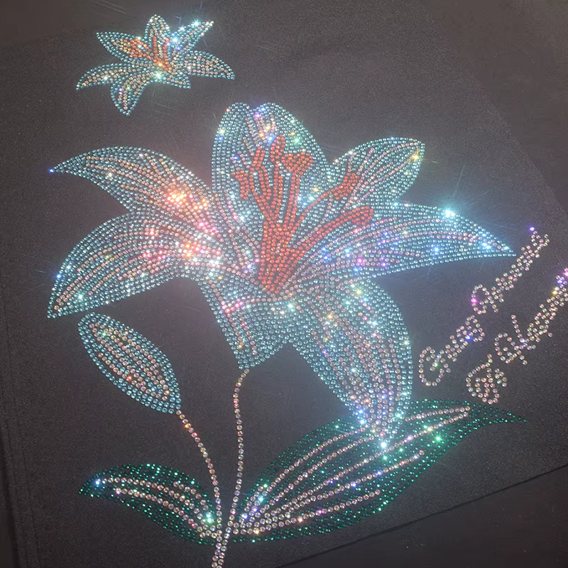 T-Shirt à fleurs en strass pour femmes