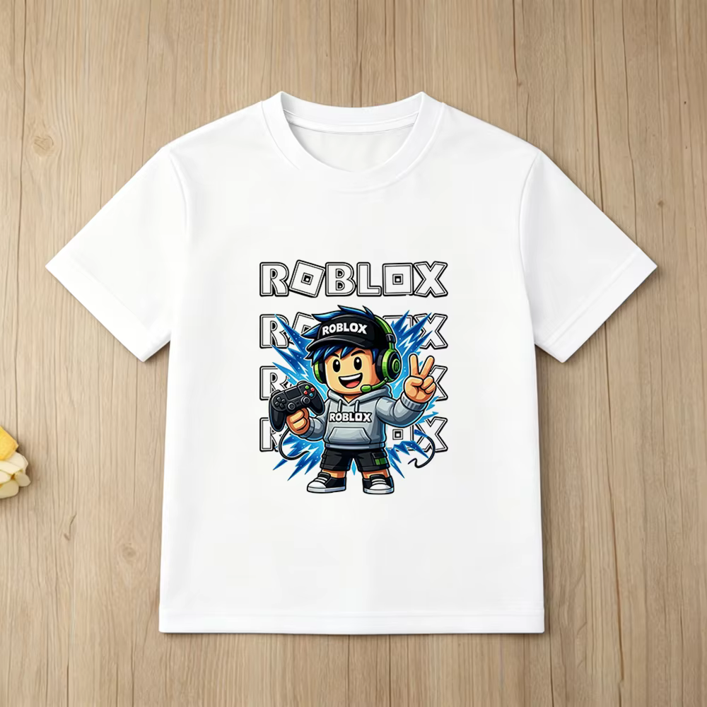 T-shirts graphiques fantaisie Roblox Face Game Meme