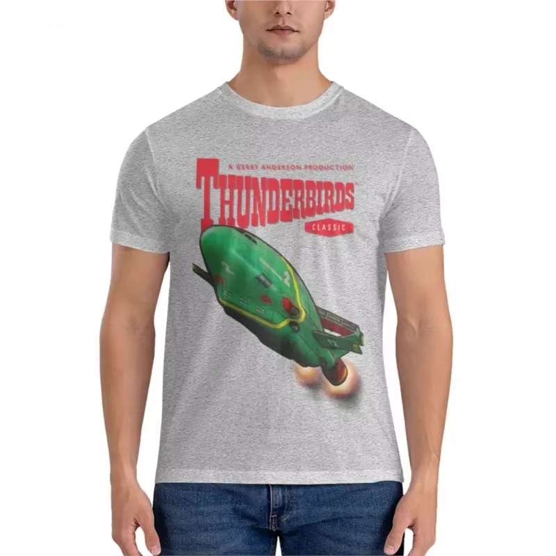 Hommes mon cinquième morceau d'art fan Gerry Anderson Thunderbirds. T-Shirt classique anime t-shirts mode d'été