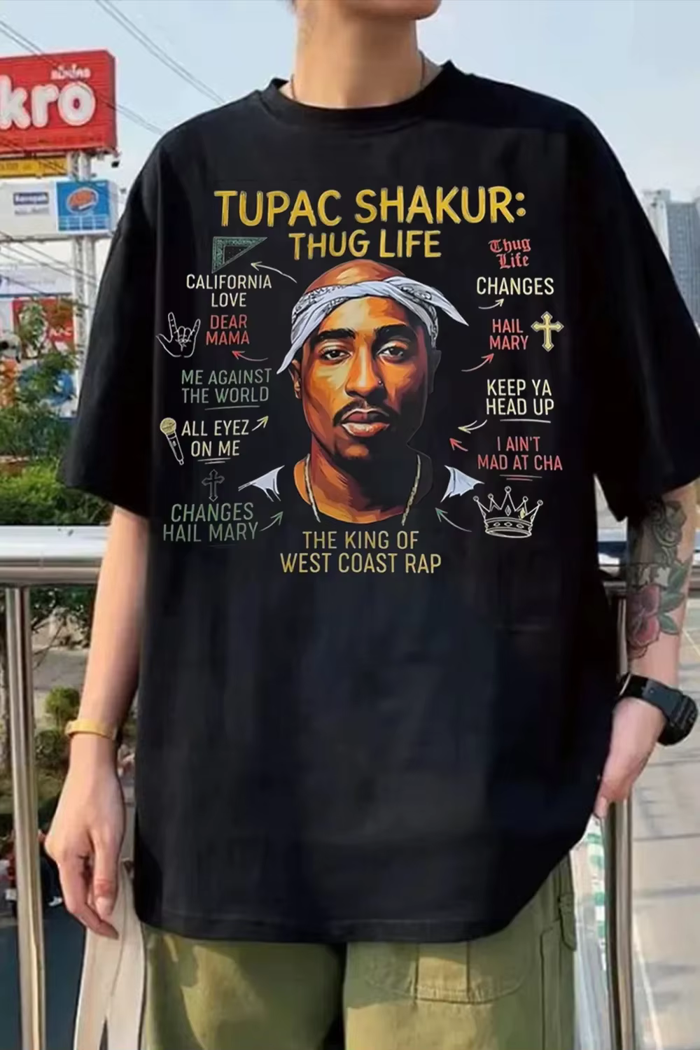 T-shirt 2pac tendance 2026 pour homme et femme