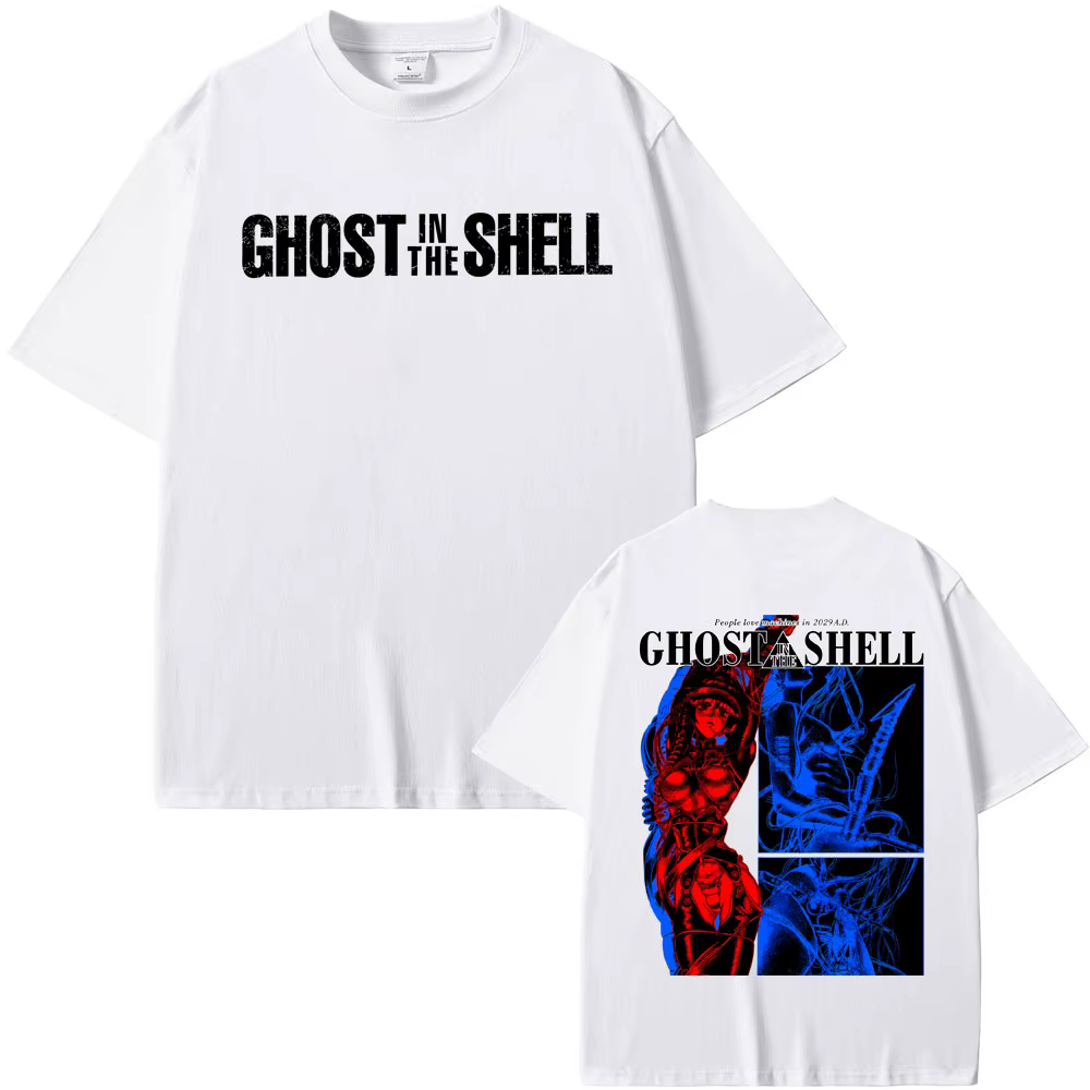 T-shirt Anime Ghost in The Shell Vintage Manga Kusanagi Motoko