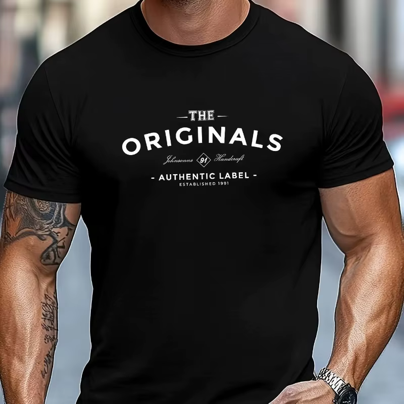 T-shirt décontracté pour hommes en pur coton