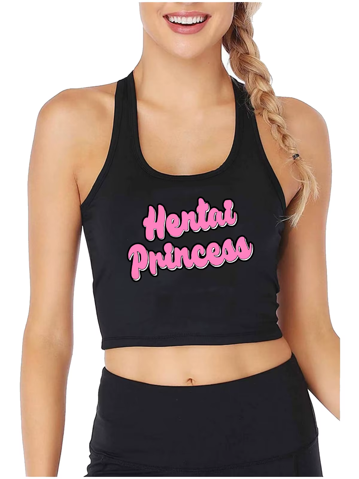 Hentai princesse Design Sexy Slim Fit haut court Hotwife humoristique flirt bande dessinée Style débardeur sucre bébé drôle vilain Camisole