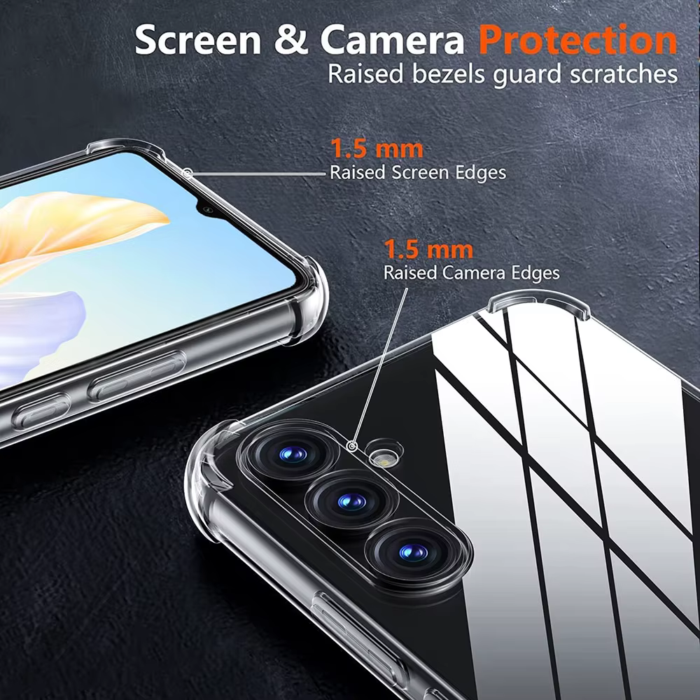 Coque Anti-chute en Silicone Transparent pour Samsung Galaxy S25 S24 S23 FE Plus Ultra A16 A26 A36 A56 A55 A35 A25 A15