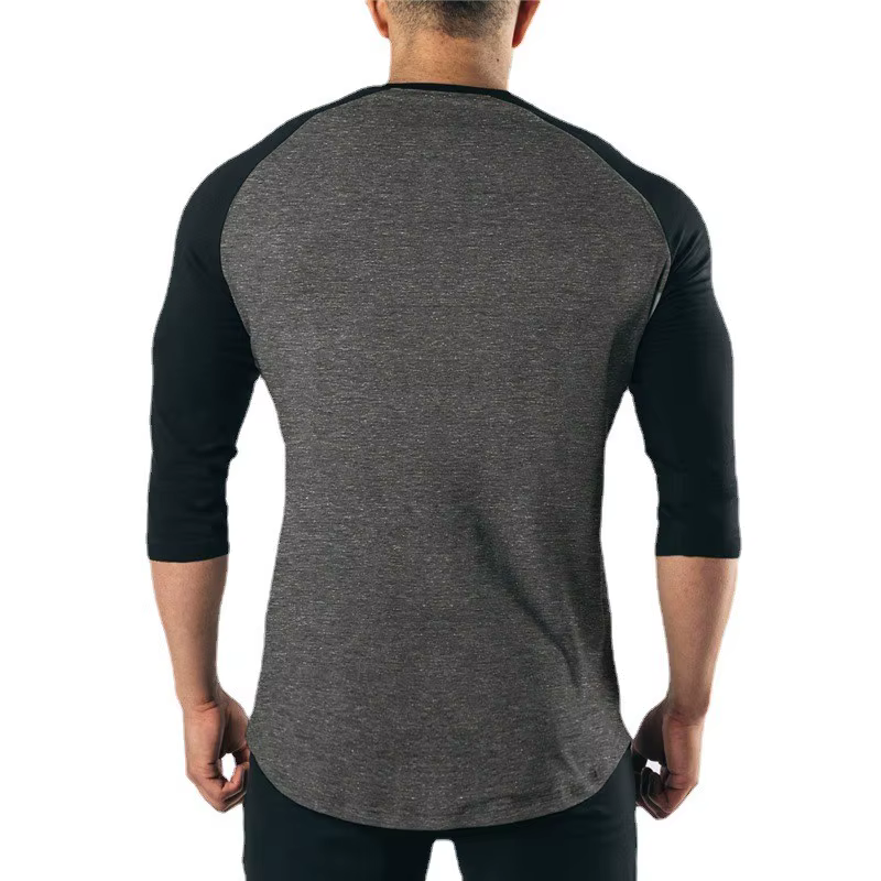 Économie en coton à manches trois-quarts pour hommes