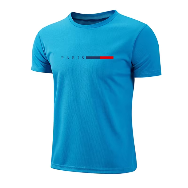 T-shirts pour hommes à imprimé décontracté, col rond, manches courtes, pour le sport quotidien, le jogging, vêtements pour homme, t-shirts en maille à séchage rapide pour le marathon 2026, été