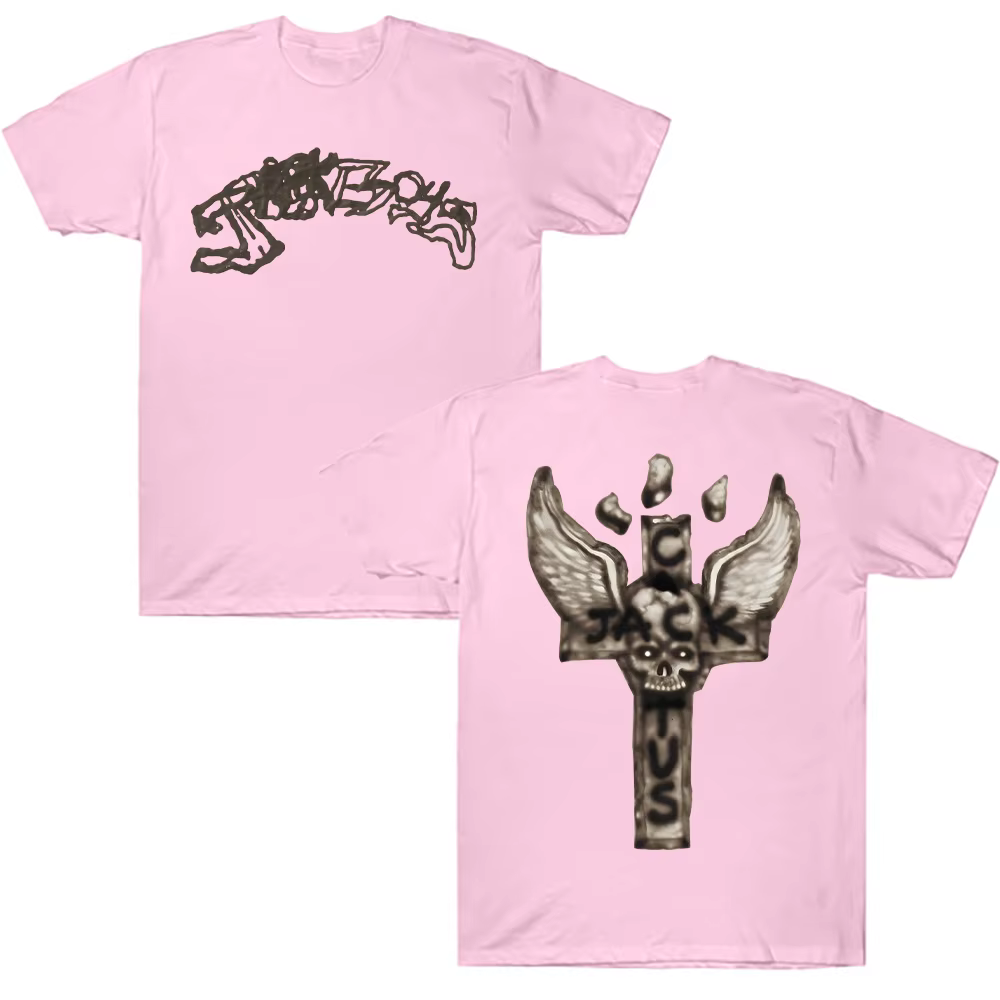 JACKBOYS 2 Album Art Graffiti T-shirt Traviss Scott Cactus Jack hauts ample décontracté coton col rond manches courtes