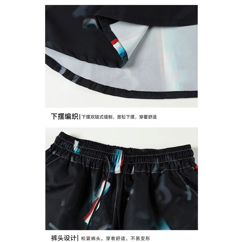 Haut à manches courtes imprimé géométrique cool pour hommes