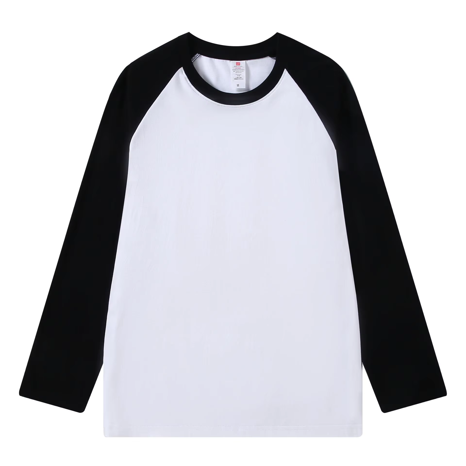 T-shirt à manches longues en pur coton pour hommes et femmes