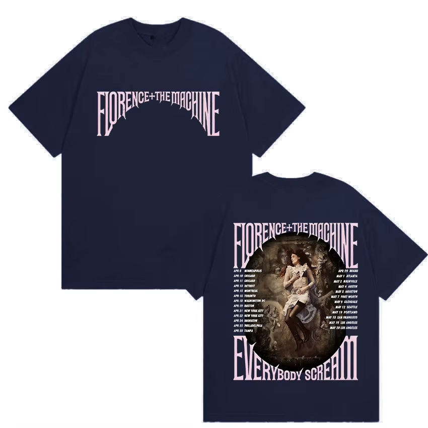 Florence + The Machine Everybody Scream Tour 2026 T-shirt graphique pour hommes et femmes