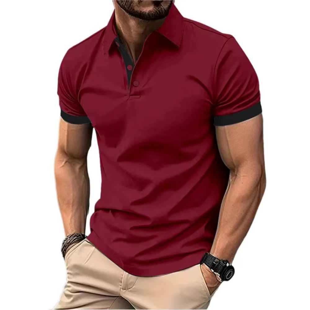 Polo décontracté à manches courtes pour hommes