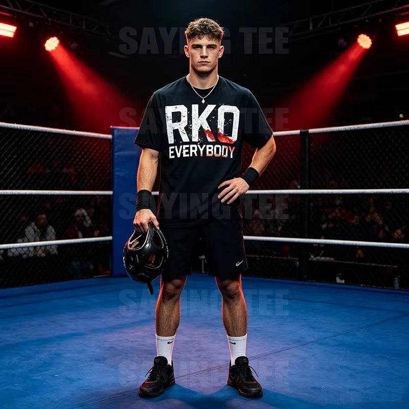 T-shirt Randy RKO Everybody Blood Y2K avec lettres gothiques imprimées
