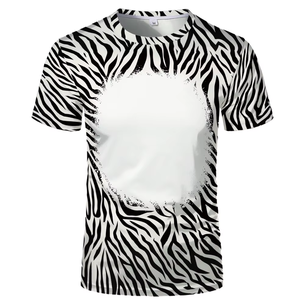 T-Shirt à manches courtes pour impression de Logo, blanc, à rayures, à la mode