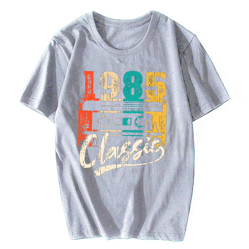 T-shirt rétro en coton pour homme