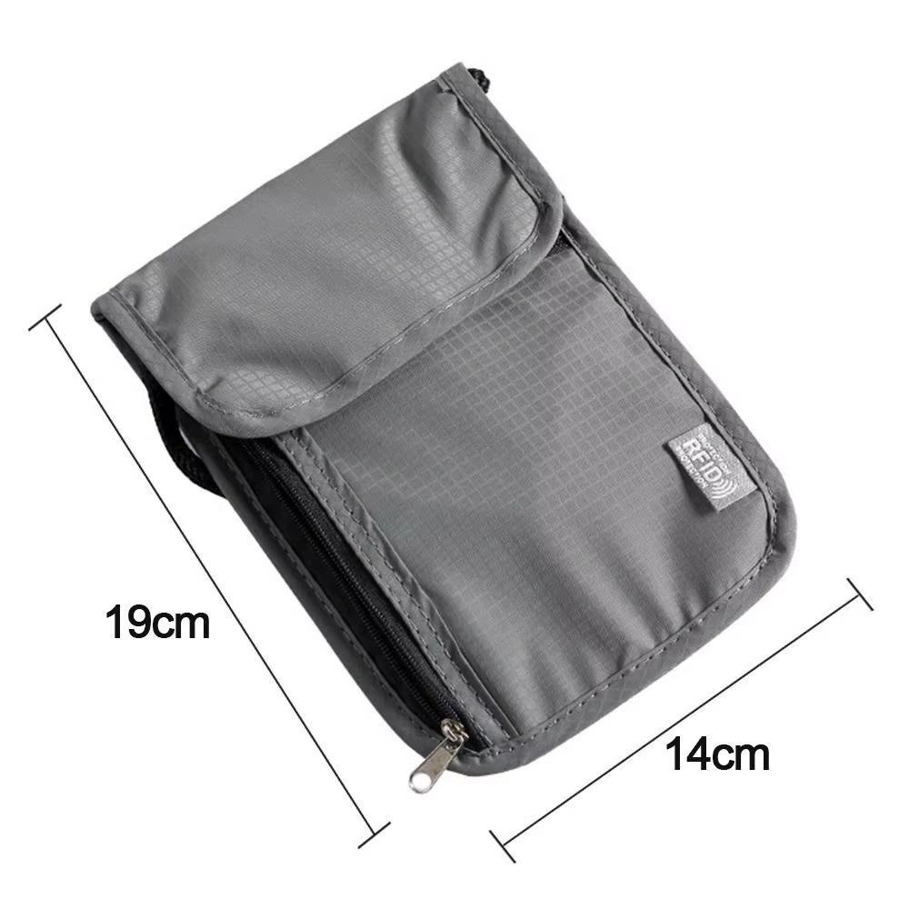 Sac de voyage portable en nylon RFID pour passeport et documents d'identité