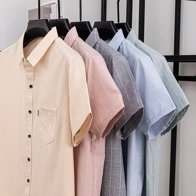 Chemises polo à motif écossais pour hommes