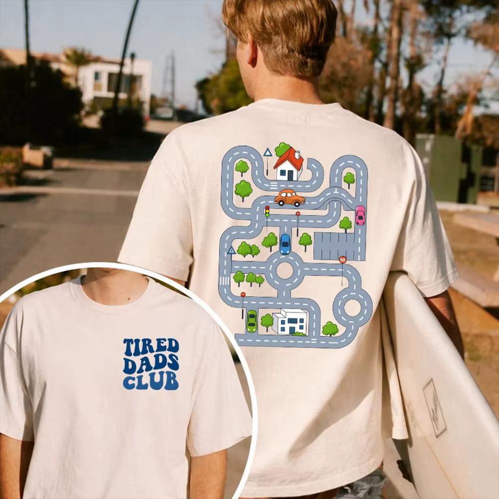 T-shirt de course en coton pour papa