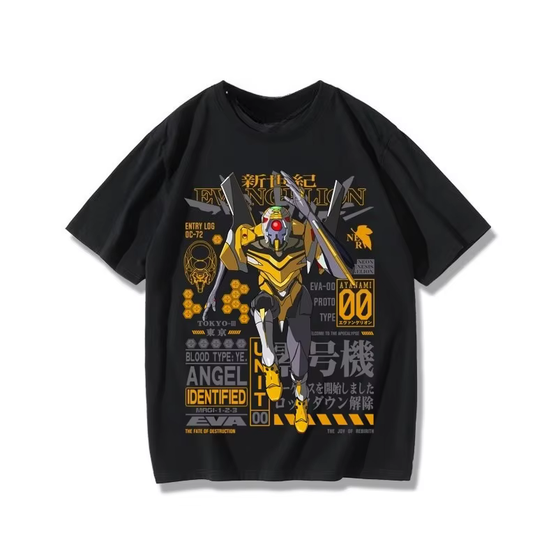 Neon Genesis Evangelion End of Eva Eye Shirt Chemise à manches courtes de style classique unisexe pour hommes et femmes