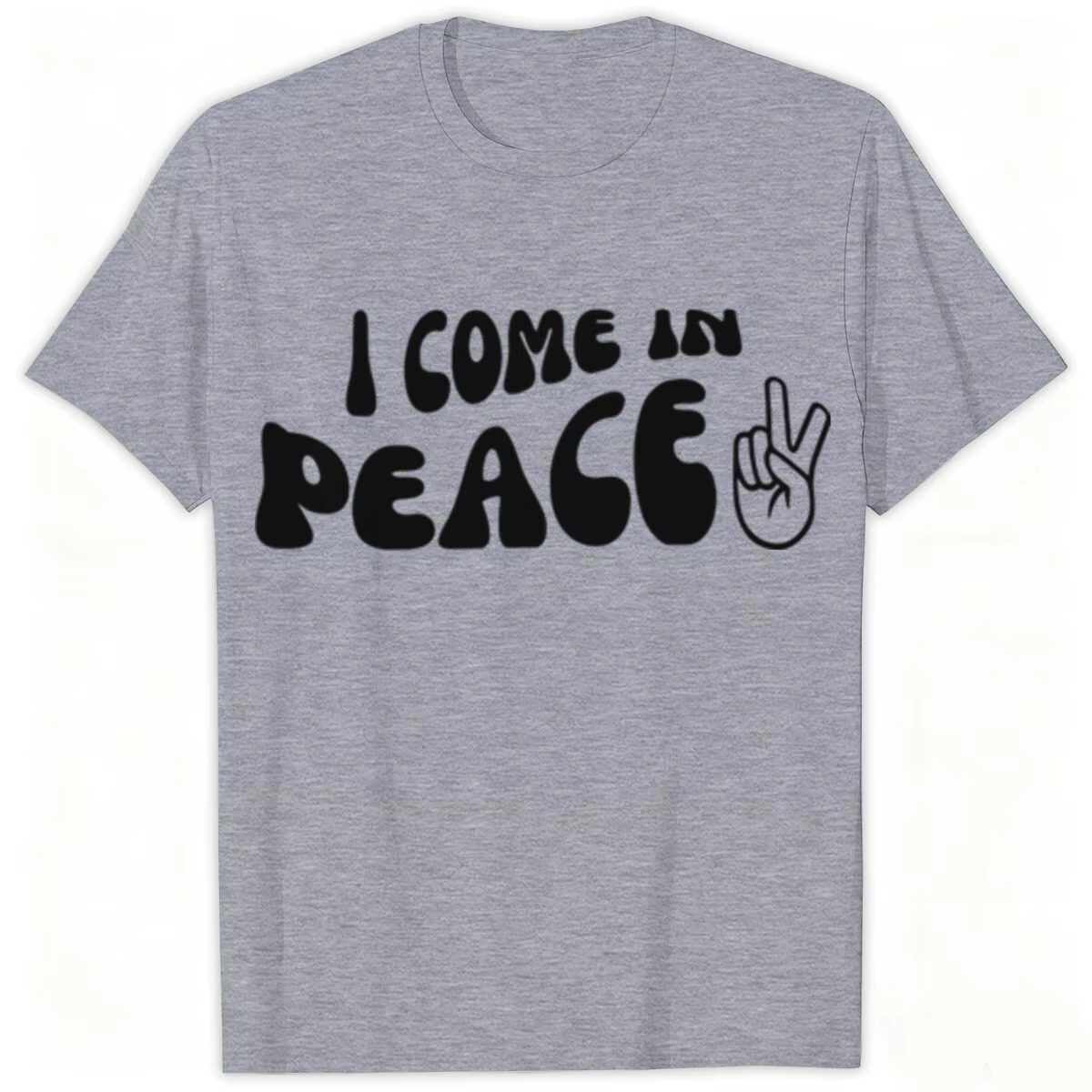 T-shirts de couple imprimés « Peace/I Come in Peace »