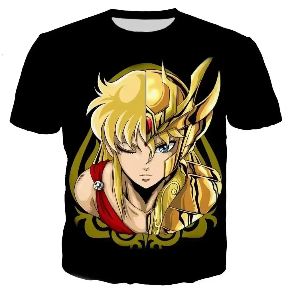 Saint Seiya T-shirt hommes mode T-shirts enfants Hip Hop hauts