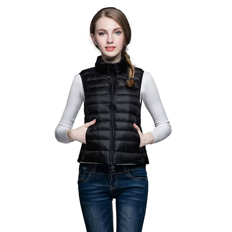 Femmes sans manches gilet vestes hiver mode mâle coton rembourré