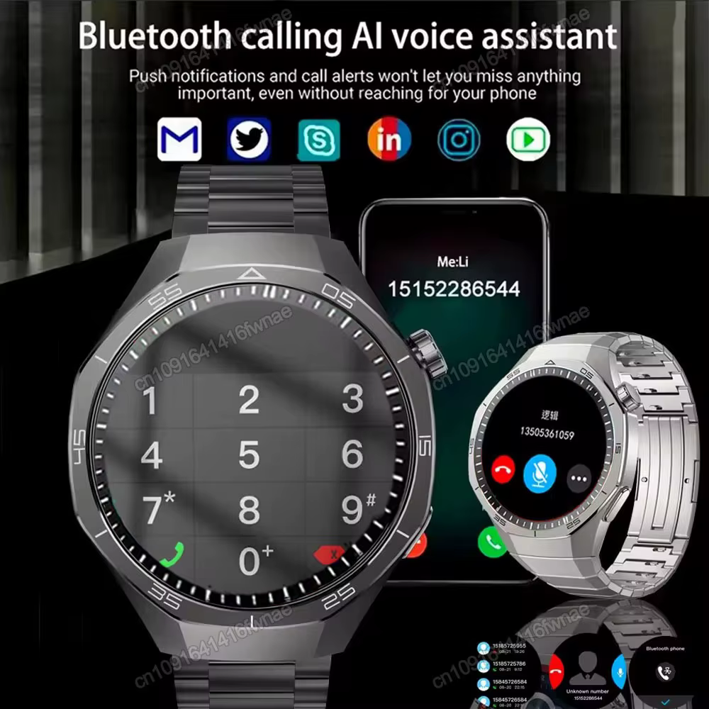 2025 nouveau pour Android ios montre intelligente hommes HD AMOLED écran GPS surface de mouvement fréquence cardiaque Bluetooth appels SmartWatch étanche