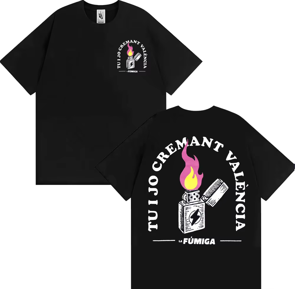 La Fumiga Tu I Jo crémant València Merch T-shirt vêtements pour hommes gothique haute rue