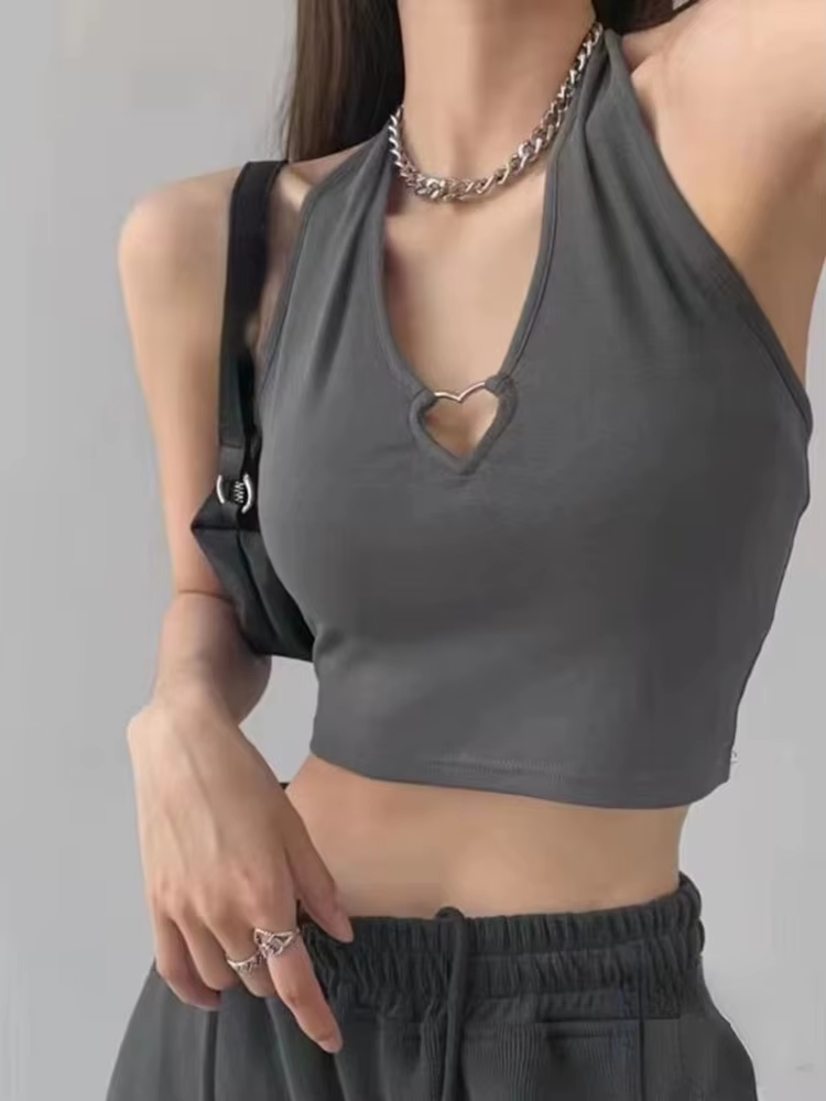 Débardeur doux Femme t-shirt Vintage Cami haut femmes vêtements licou t-shirts mode coréenne