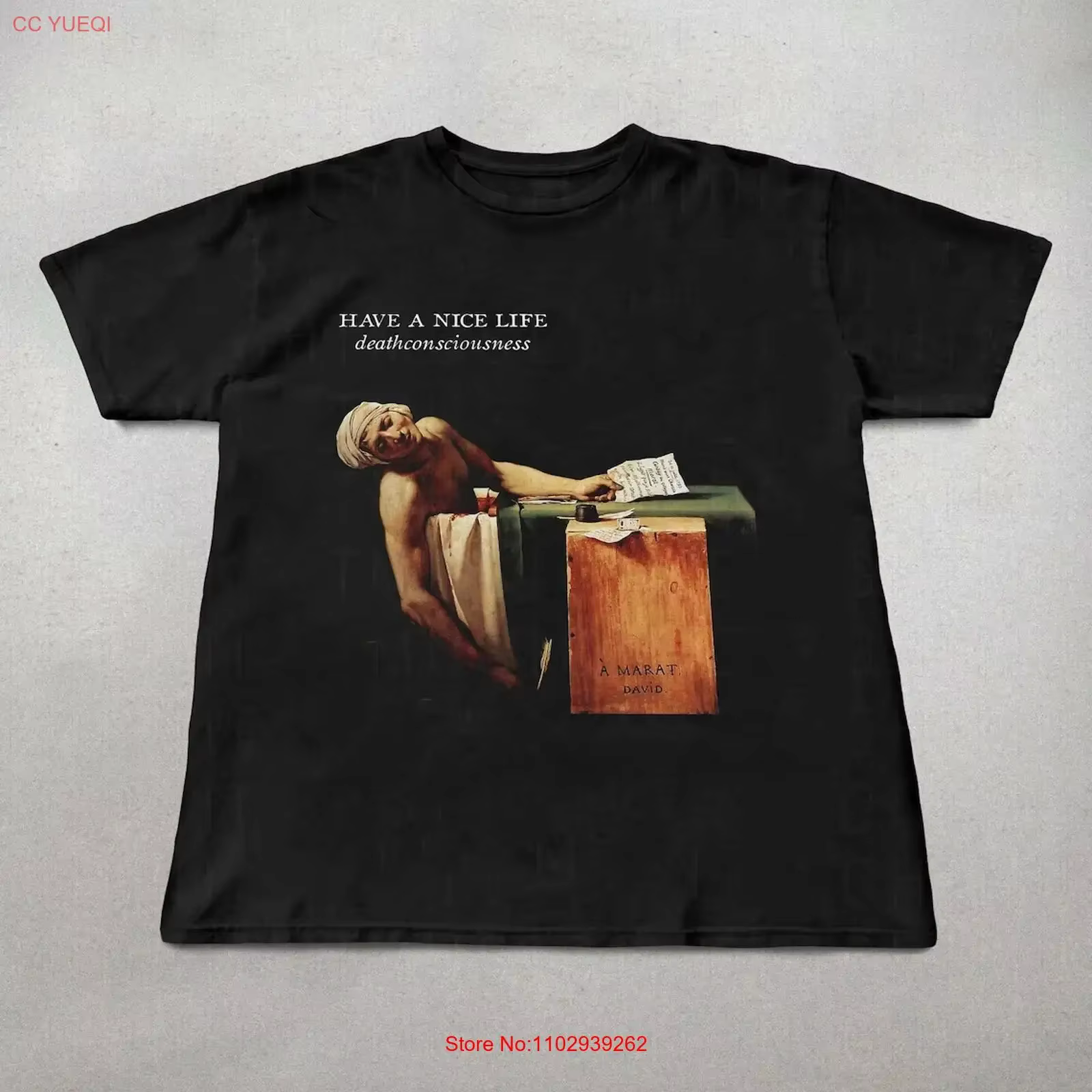 Avoir une belle vie Deathconsciousness t-shirt pleine taille S 5XL 1T896 vintage lavé unisexe graphique haut pour un usage quotidien décontracté