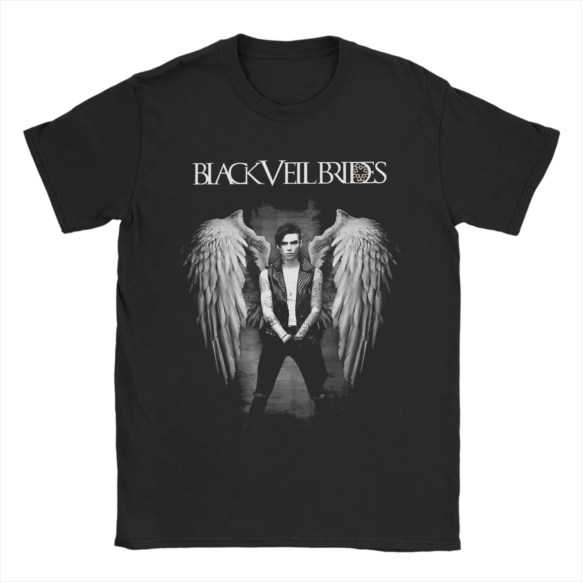 BAND Graphic T-shirt 100% coton B-BLACK VEIL BRIDES Tees Tops pour hommes