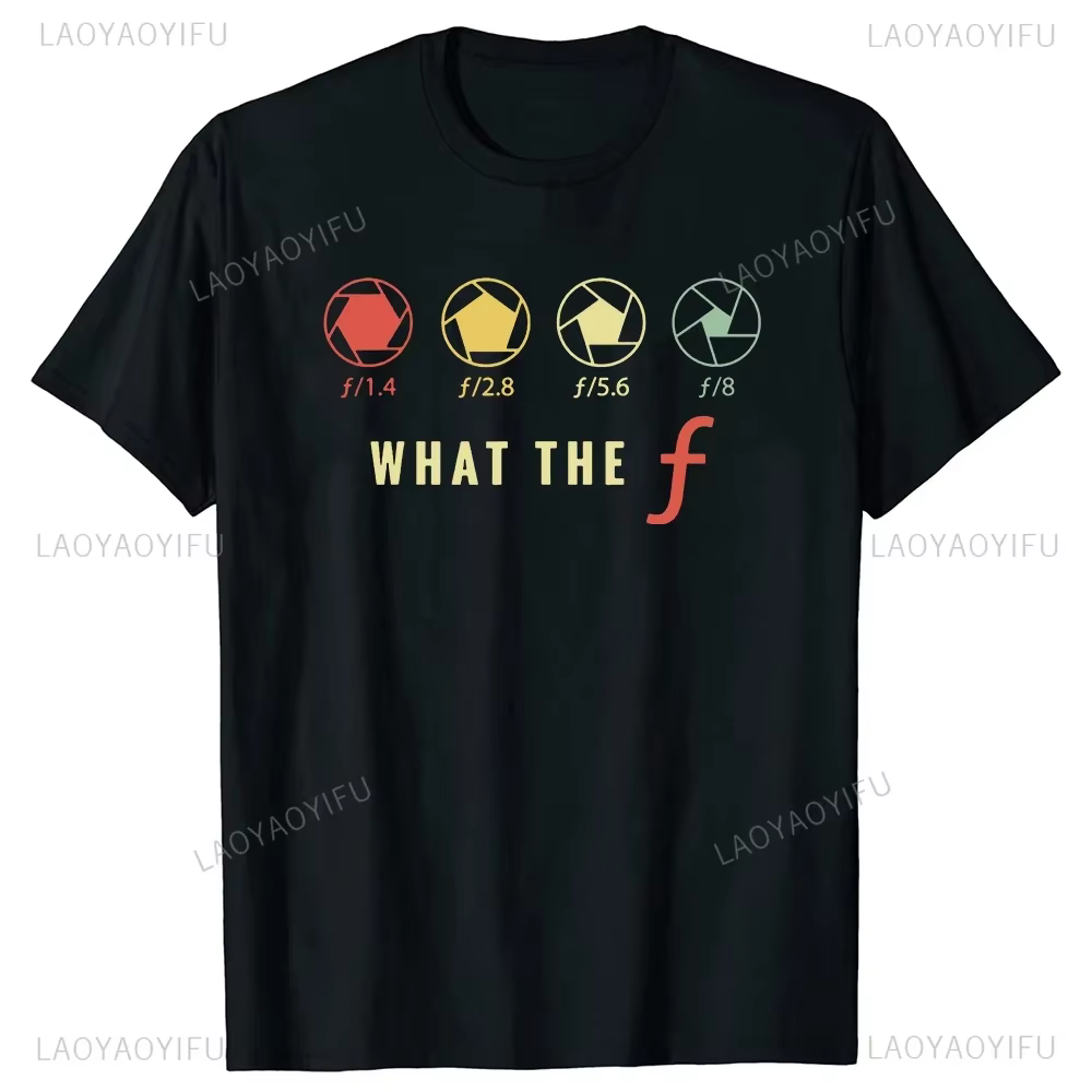 Photographe cadeau hommes coton t-shirts pour amoureux de la photographie été femme Streetwear ouverture caméra