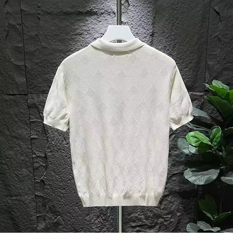 Polo à motif géométrique pour hommes