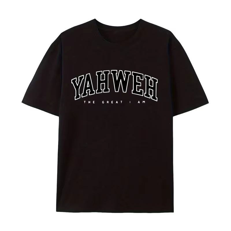 YAHWEH T-shirts imprimés pour hommes de haute qualité 100% coton col rond manches courtes hauts été quotidien