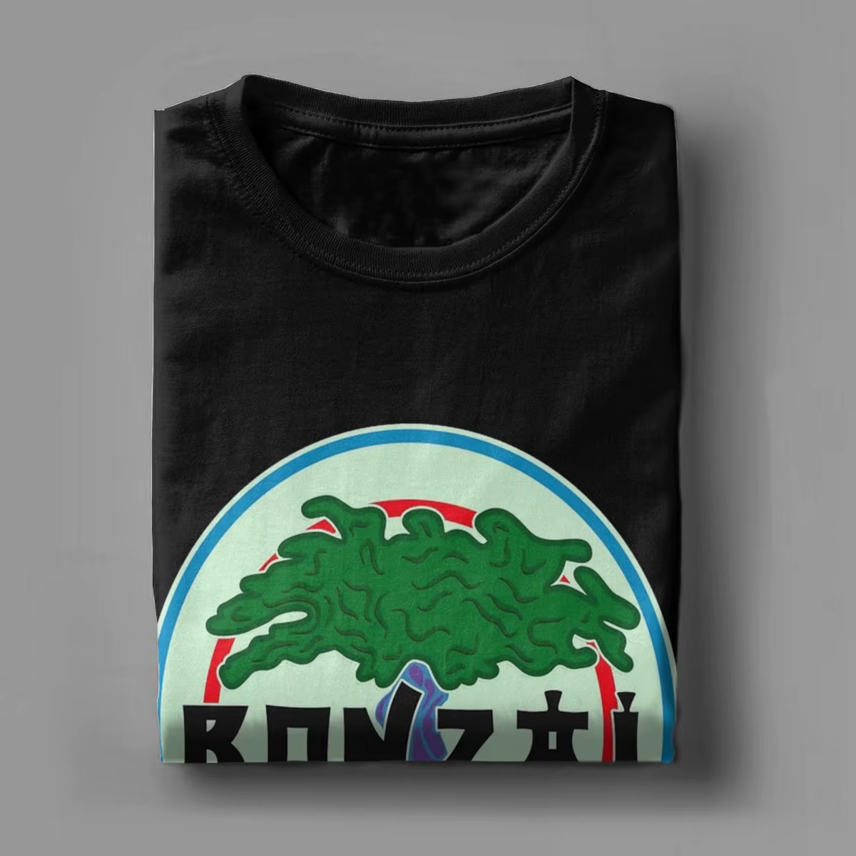 Bonzai Records t-shirt pour hommes pur coton Cool T-Shirts col rond