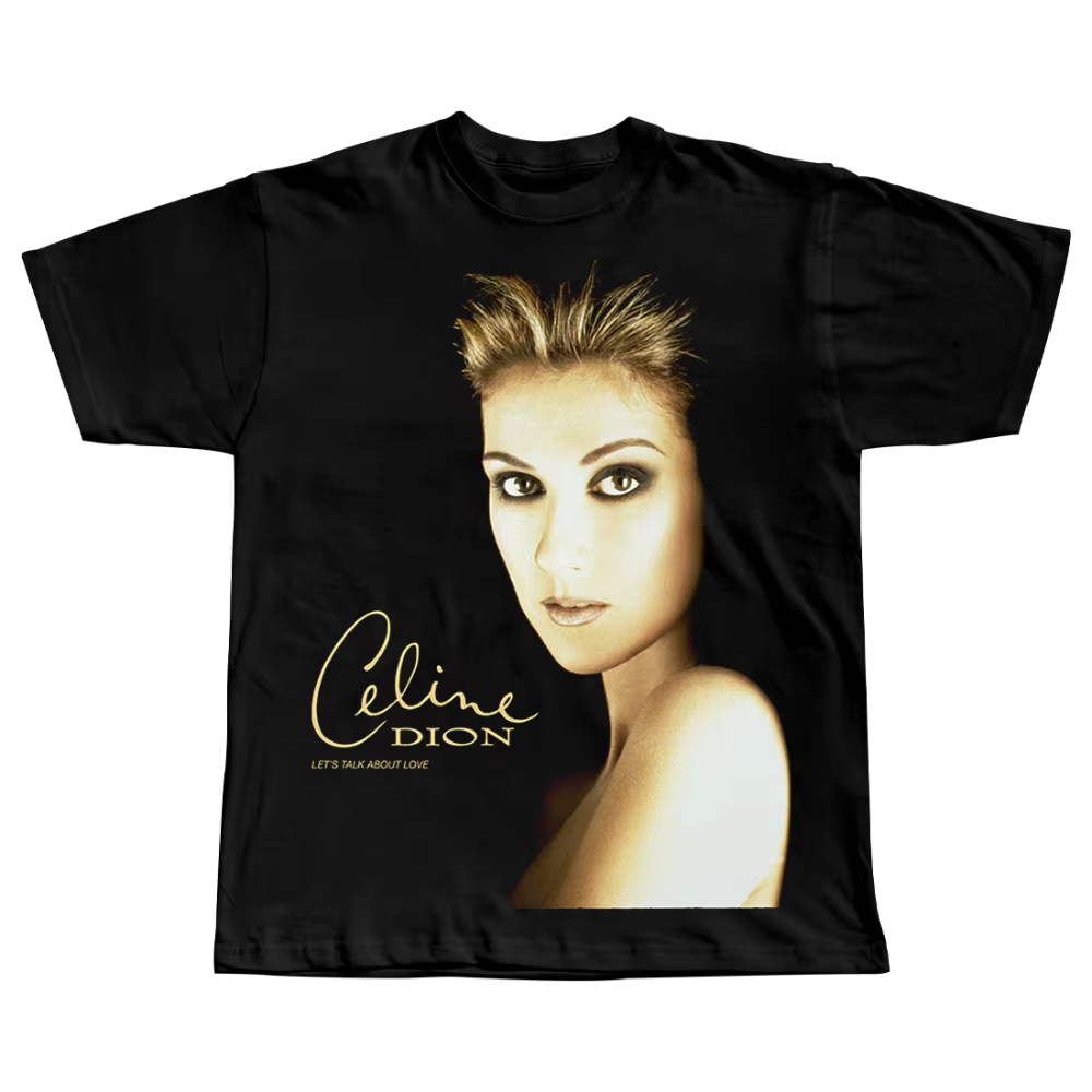 T-shirt Unisexe 100% Coton avec Portrait de Céline Dion