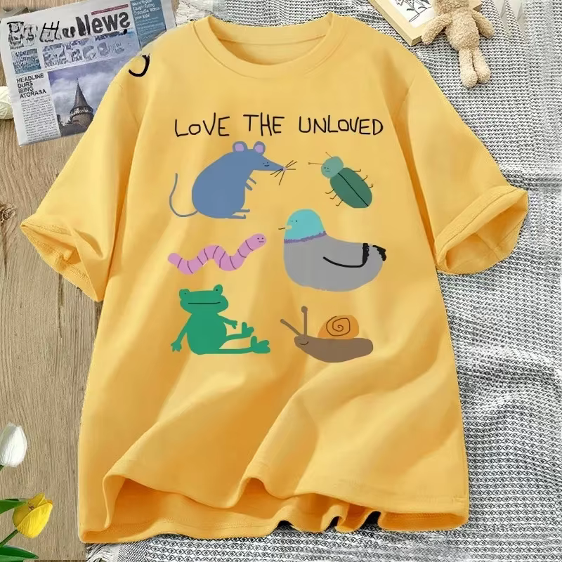 Love The Unloved T-Shirt femme animaux drôles Pigeon souris grenouille