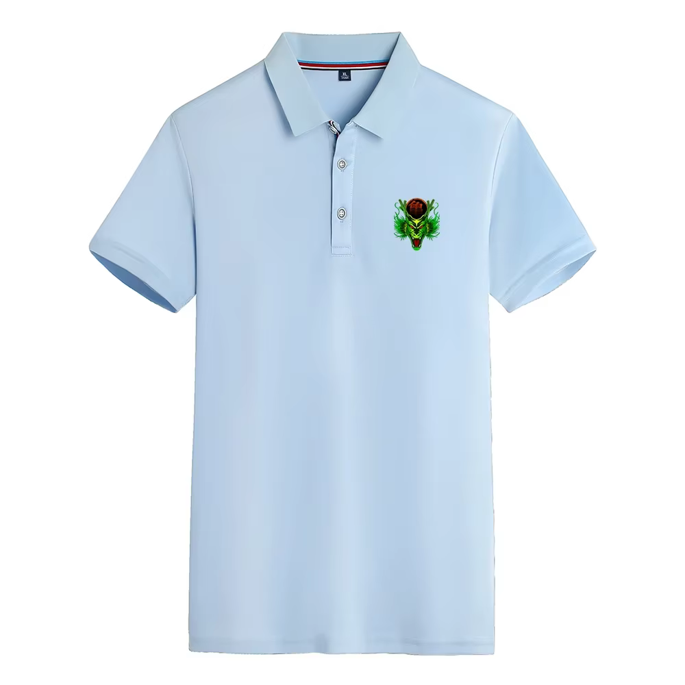 Polo décontracté confortable pour homme avec logo imprimé motif animal