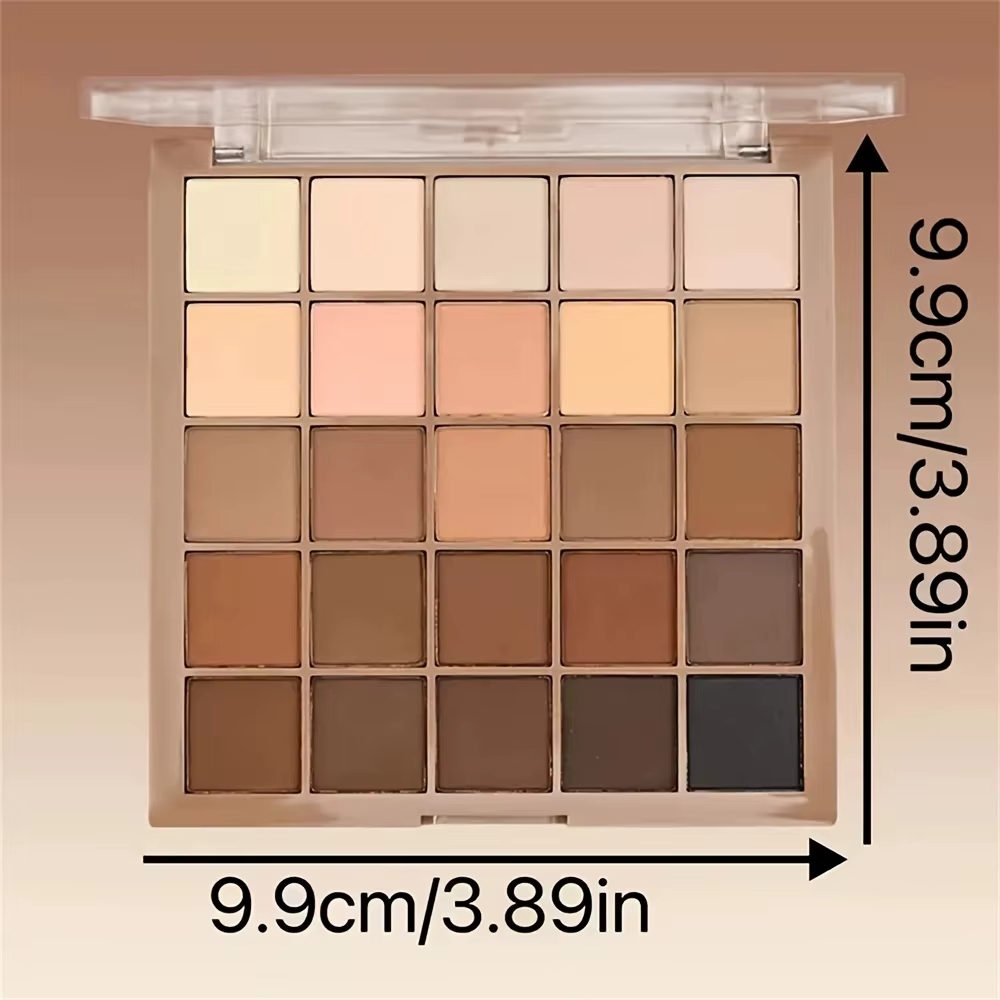 Palette de fards à paupières 25 couleurs - Tons neutres gris et bruns