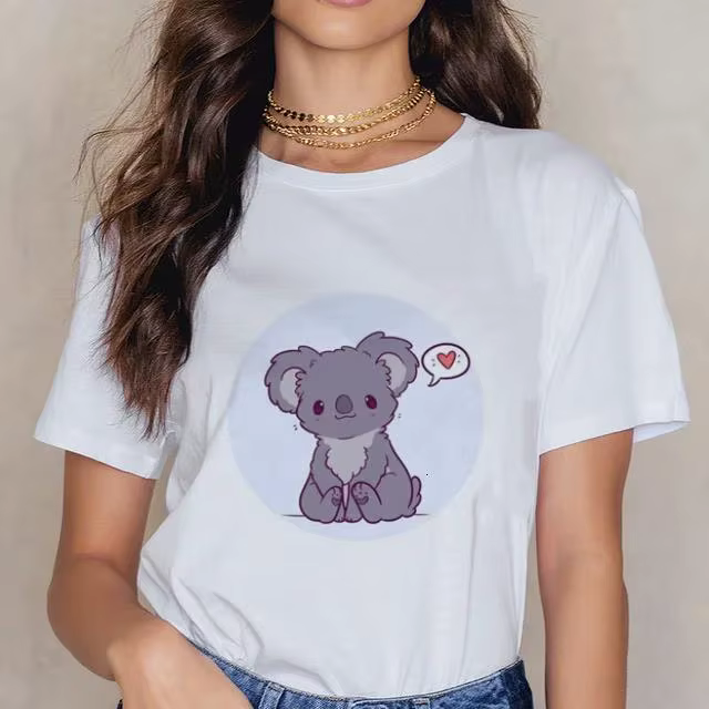 T-shirt pour femme avec imprimé animal kawaii koala