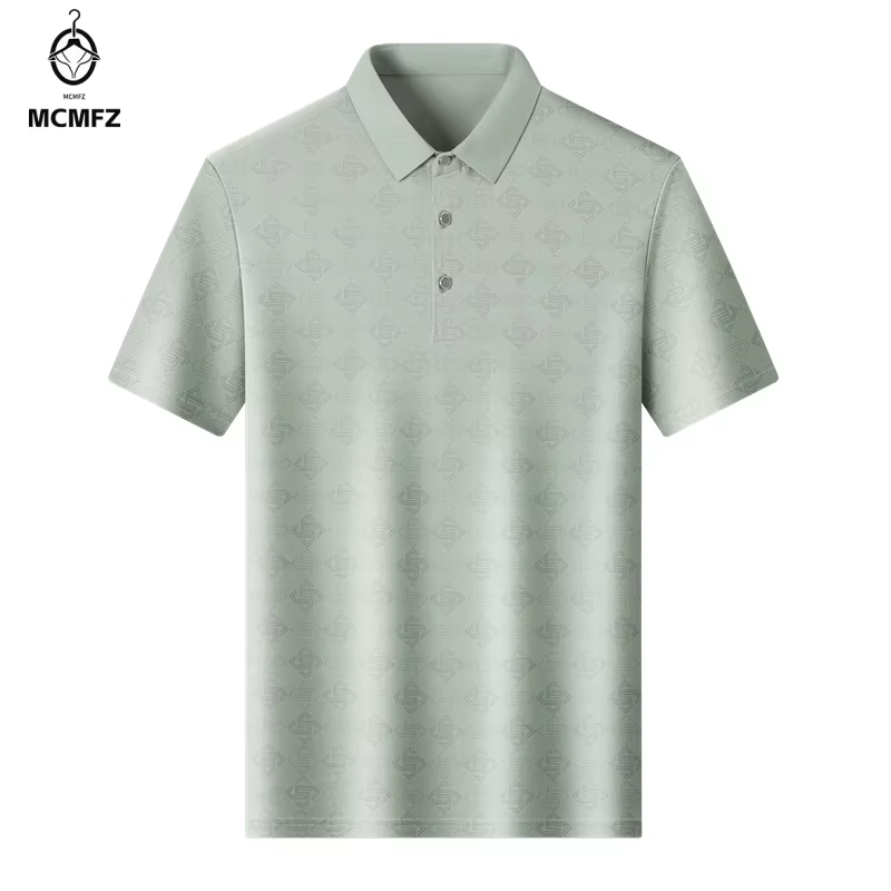 Polo d'affaires pour homme à motif jacquard