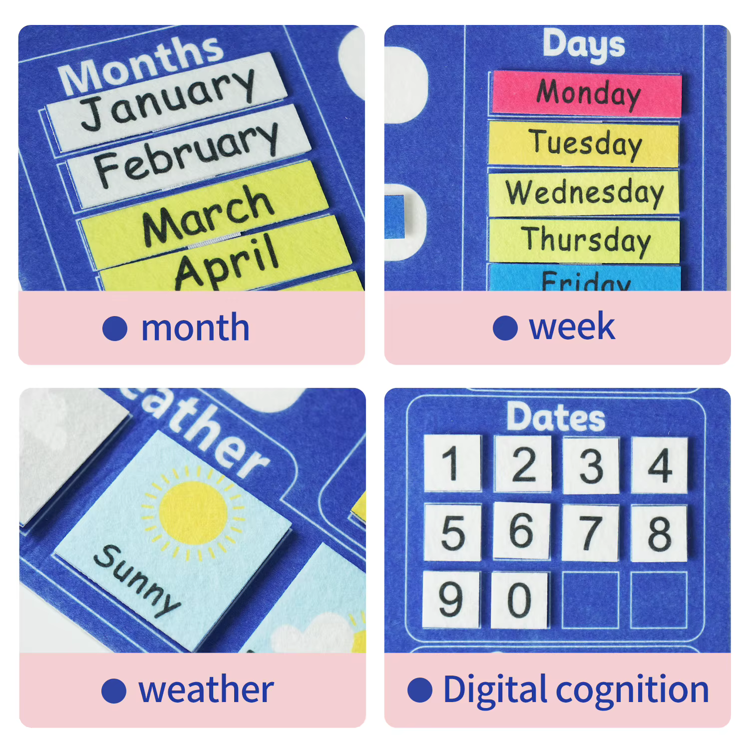 Tableau en feutre pour calendrier des enfants