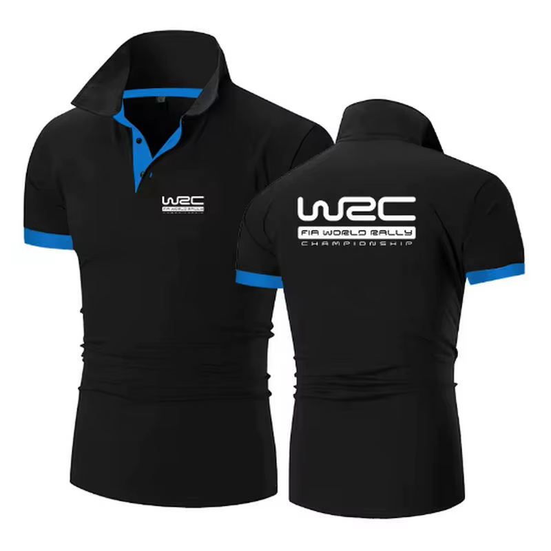 Championnat du monde des rallyes WRC nouvelle mode Polo hommes décontracté col rabattu chemise à manches courtes coupe