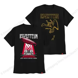 Nouveau T-shirt imprimé en 3D vintage Led Zeppelin pour hommes et femmes